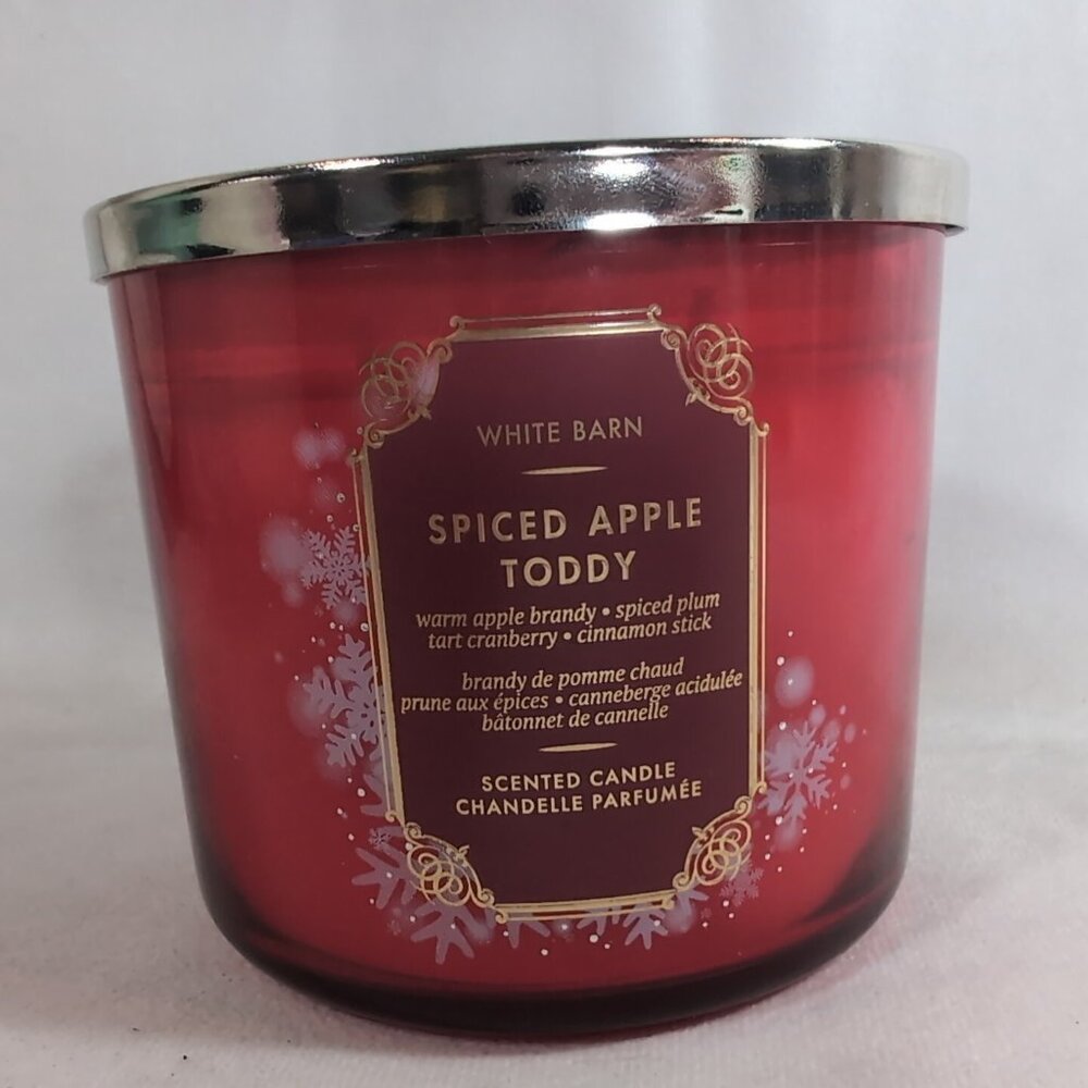 Bath & Body Works White Barn Spiced Apple Toddy Scented 3-Wick Candle 411g 14.5